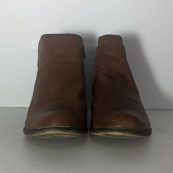 LUCKY BRAND Banterr Boots Women's Size 9 Brown Ankle Booties Leather Shoes - Picture 5 of 11
